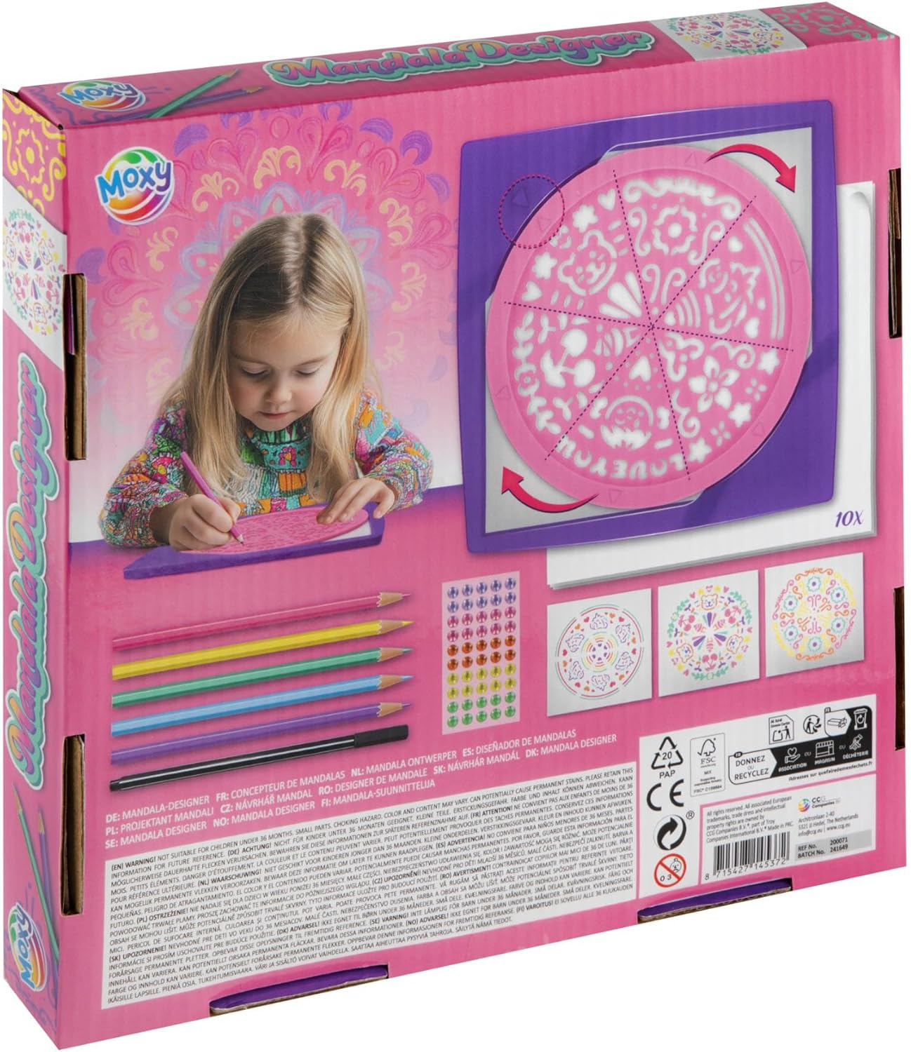 Mandala Designer Creative Set Colouring Pencils Mandala Stones 25 x 25 cm