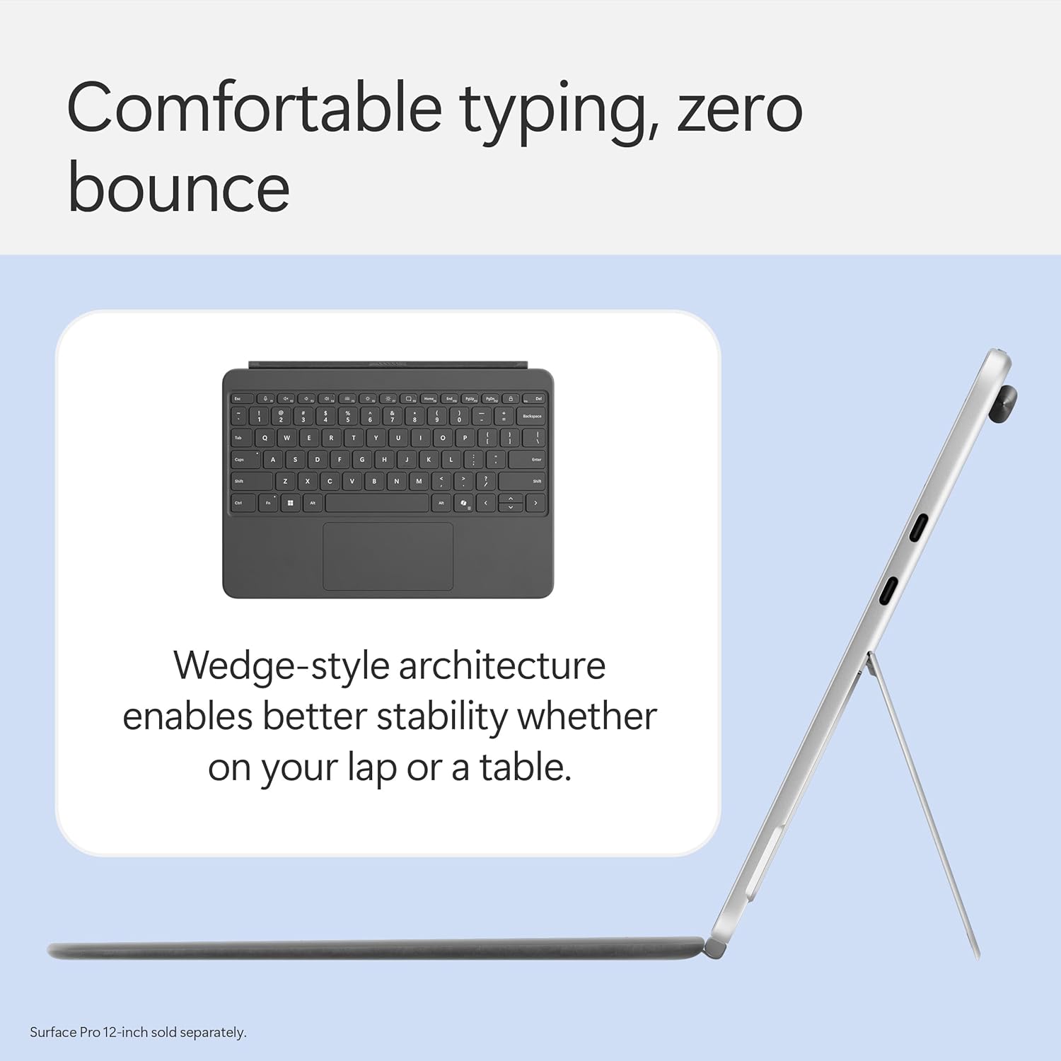Microsoft Surface Pro 12-inch Keyboard with Slim Pen | Compatible with Surface Pro (1st Edition) | Slate