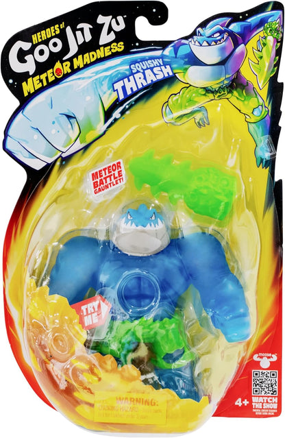 Heroes of Goo Jit Zu Meteor Madness, Stretchy Thrash Action Figure, With Unique Squishy Goo Filling & Battle Gauntlet