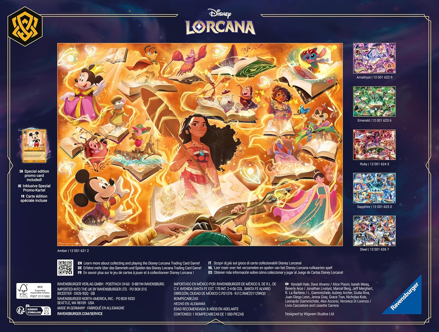 Erwachsenenpuzzle 1000 Teile - Disney Lorcana - Glimmers of The Realm: Amber