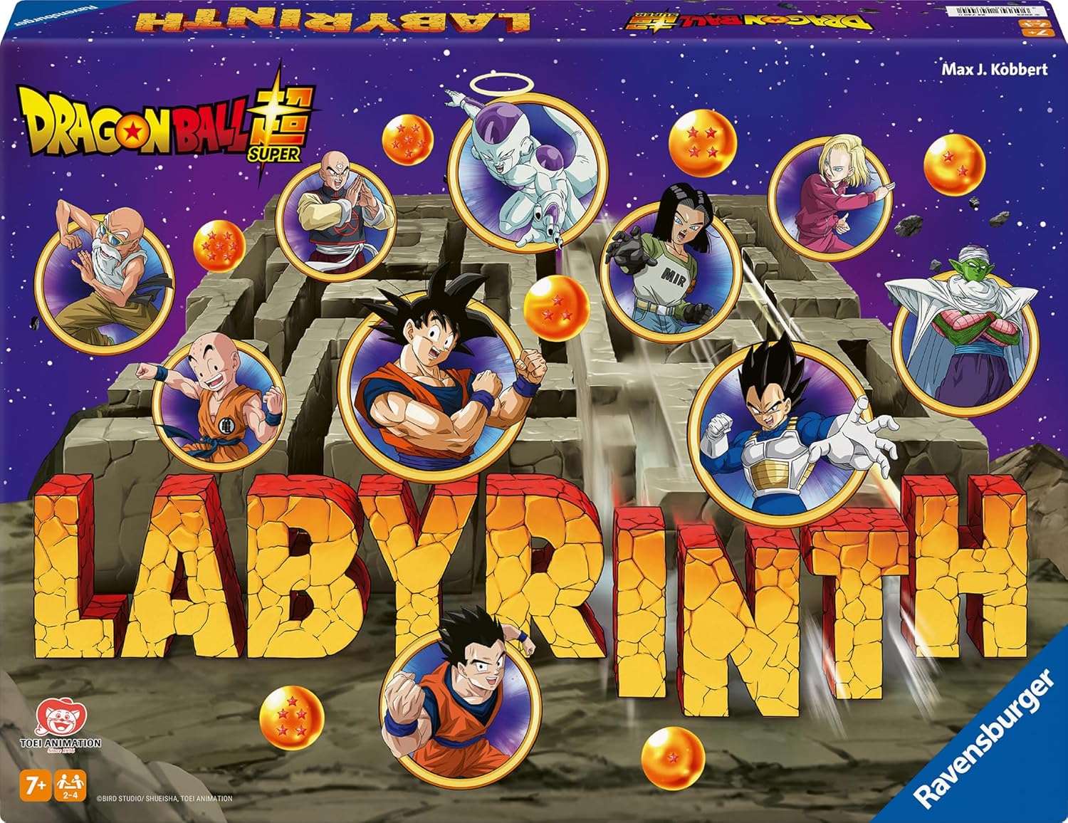 Ravensburger - Le Grand Classique des Jeux de société - Labyrinthe Dragon Ball - Jeu de plateau - Enfant et Famille - De 2 à 4 Joueurs à partir de 7 ans - Mixte - 24740-(Multilingue – Français Inclus