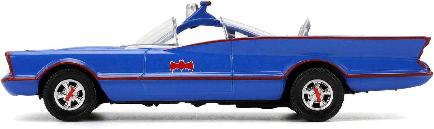 Jada Toys Batman 1966 Batmobile 1:32 - Classic TV Series Modellino Auto Die-Cast, ruota libera con porte aperte