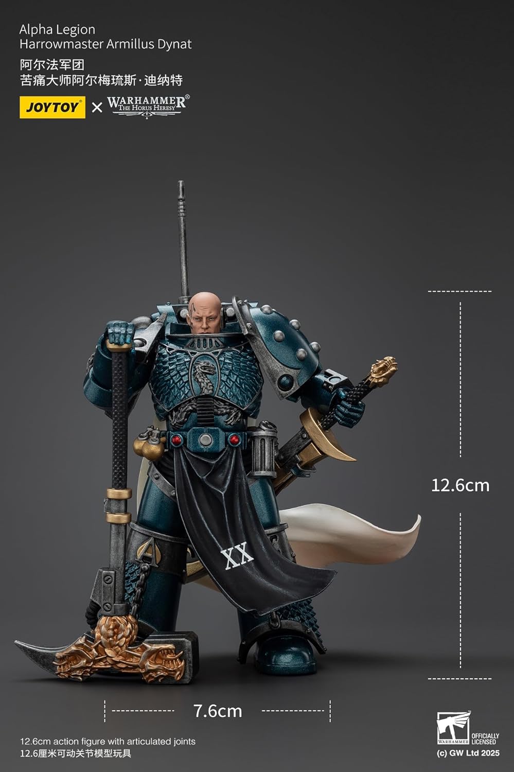 Warhammer The Horus Heresy Action Figure Alpha Legion Harrowmaster Armillus Dynat 20 Cm