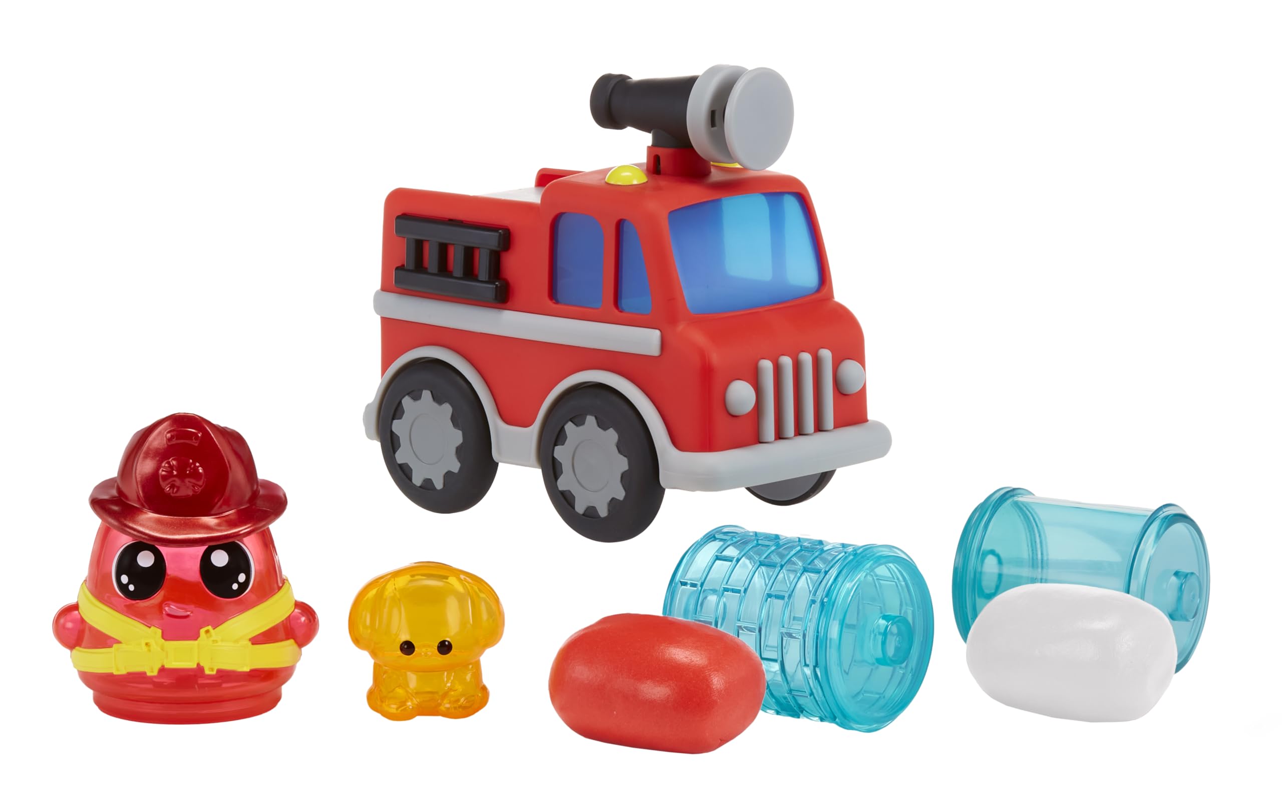 DohKins Fire Truck & Firefighter - Masa que Nunca se Seca, Sin Gluten, Apta para Coleccionistas y Niños Mayores de 3 Años