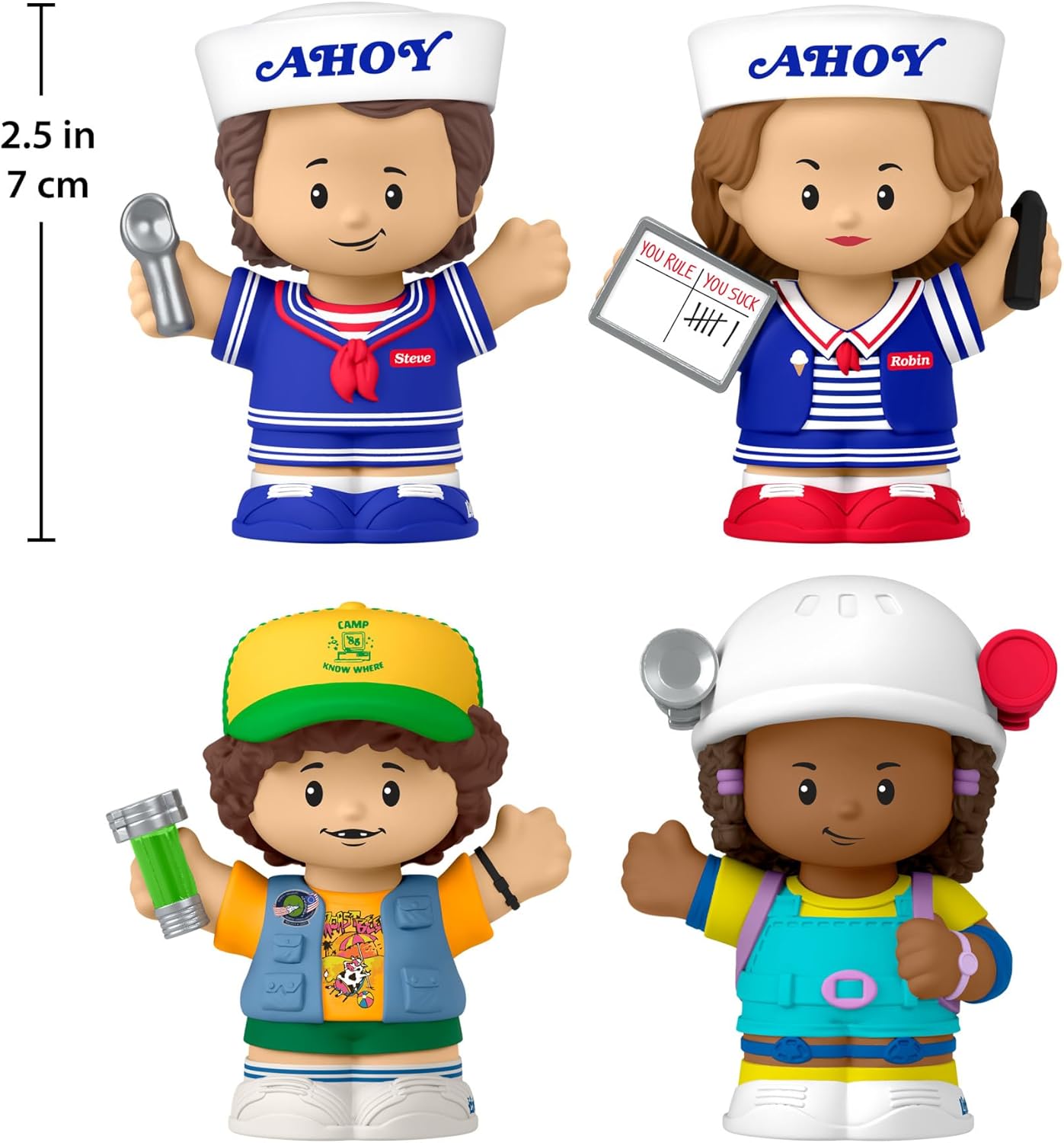 Little People Collector - Stranger Things: Truppa dei Coni, set in Edizione Speciale ispirato alla serie Netflix, 4 personaggi e confezione da esposizione, giocattolo da collezione, 13+ anni, HVG76