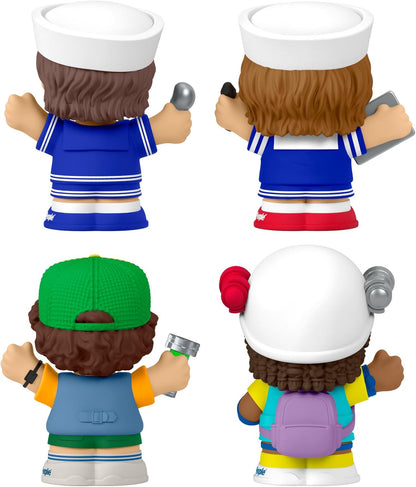 Little People Collector - Stranger Things: Truppa dei Coni, set in Edizione Speciale ispirato alla serie Netflix, 4 personaggi e confezione da esposizione, giocattolo da collezione, 13+ anni, HVG76