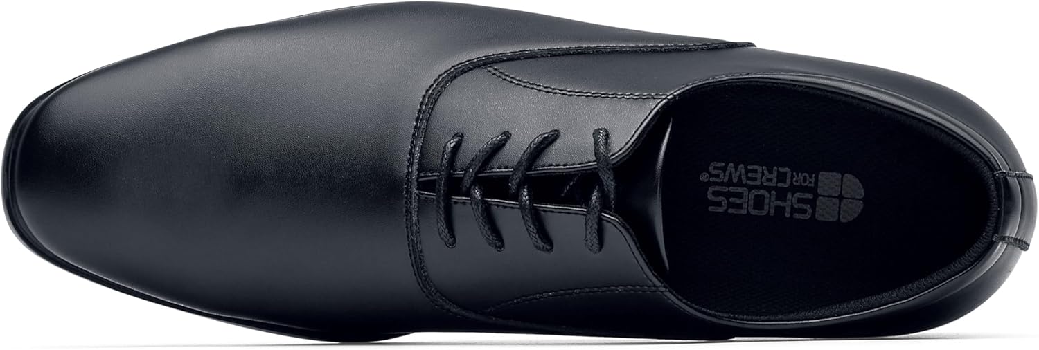 Shoes for Crews Ambassador II - Comfortable Work Shoes Made of Leather, Padded Insoles, Slip-Resistant Outsole, Classic Style for The Office, OB SR - for Men Black