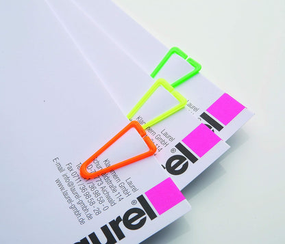 Laurel Plastiklips - Paquete de 75 clips para papeles, multicolor