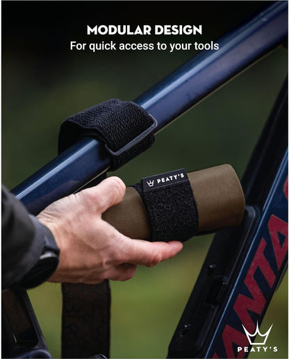 Peaty's Holdfast Trail Werkzeugtasche, super sicher, kein Verrutschen oder Rasseln, modulares Design, wasserdicht, Aufbewahrungstasche mit Reißverschlusstasche, passt überall, für MTB, Rennrad, Kies,