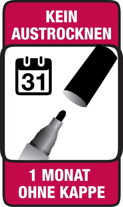 BIC Marking 2300 Ecolutions Permanent Markers - Assorted Colours, Pack of 4 Markers With Chisel Tip - 3.7 to 5.5 mm