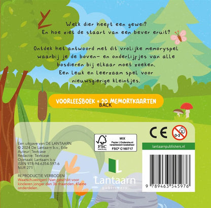 Kun je mij vinden? In het bos: Voorleesboek + 20 memorykaarten