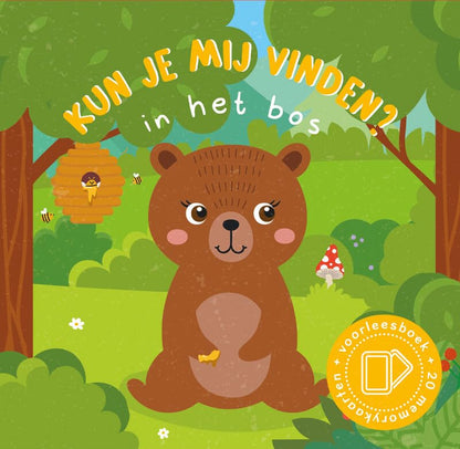 Kun je mij vinden? In het bos: Voorleesboek + 20 memorykaarten