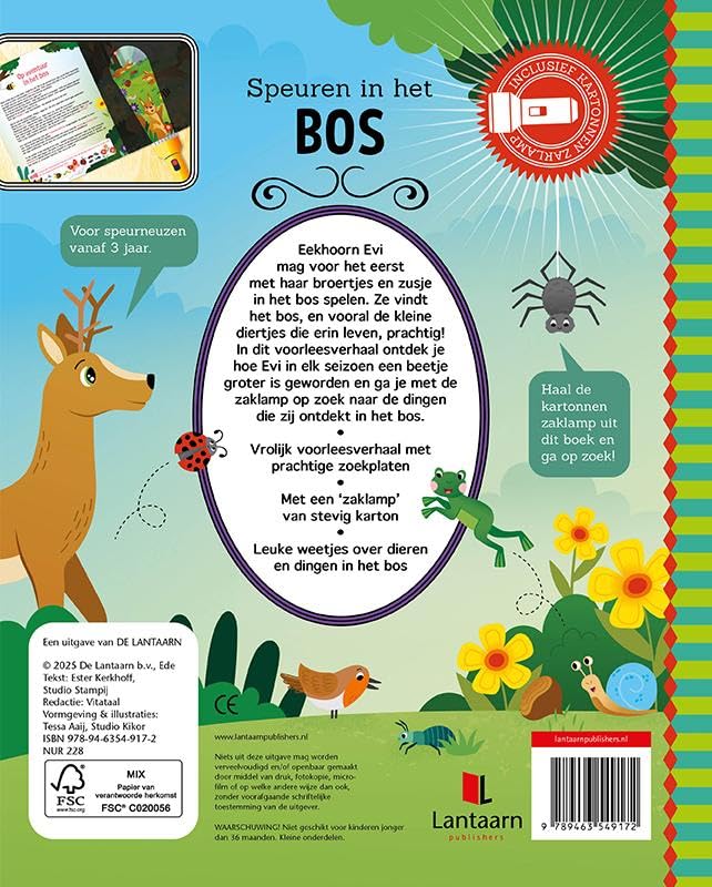 Speuren in het bos: een uitdagend zoek- en (voor)leesboek