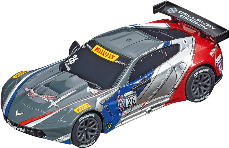 Carrera GO!!! Chevrolet Corvette C7.R GT3 „Callaway Competition USA, No.26“ Rennauto | Slotcar Bahn GO!!! | Maßstab 1:43 | Spielzeug für Kinder ab 6 Jahre & Erwachsene