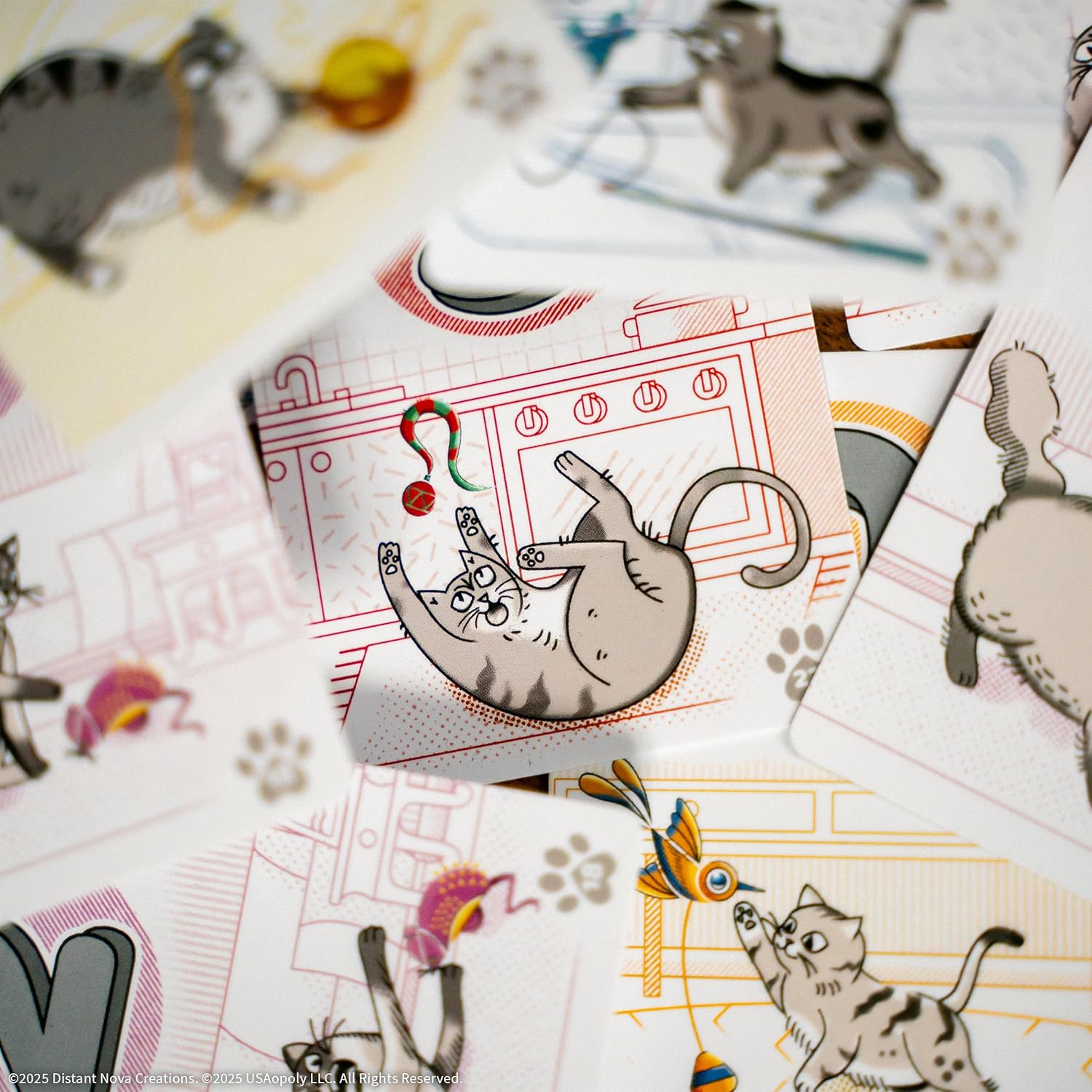 The OP Games The Cat Between Us | Strategy Card Game for Families & Friends | 2–6 Players | 15–40 Min | Ages 8+ | English