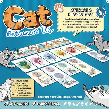 The OP Games The Cat Between Us | Strategy Card Game for Families & Friends | 2–6 Players | 15–40 Min | Ages 8+ | English