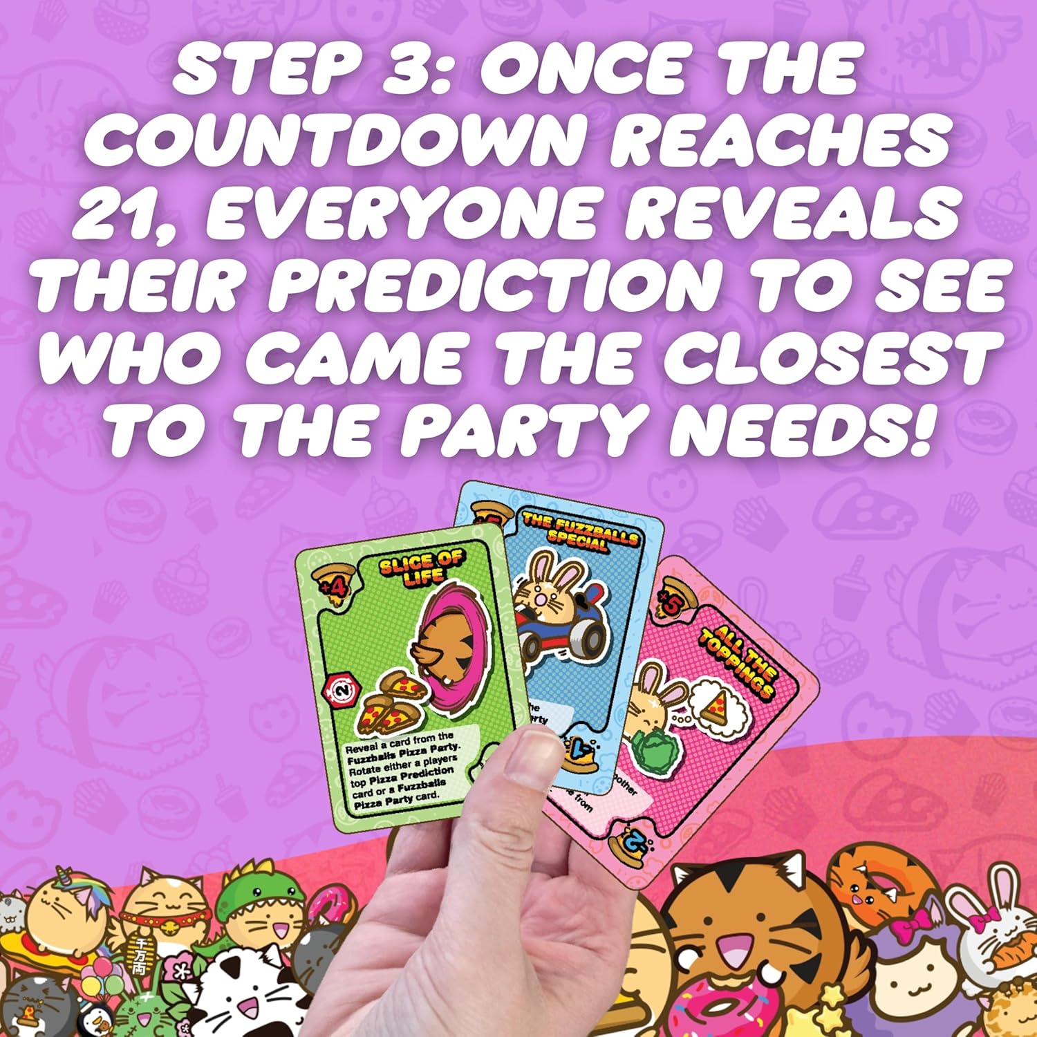Pizza Thief Fun Card Game – Build the Perfect Pizza Party & Betray Your Friends | Fast-Paced Strategy Game for 3-6 Players, Ages 8+ | 48 Cards, Pizza Party Card & Timer Included