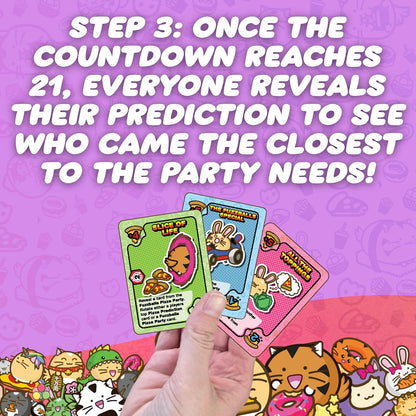 Pizza Thief Fun Card Game – Build the Perfect Pizza Party & Betray Your Friends | Fast-Paced Strategy Game for 3-6 Players, Ages 8+ | 48 Cards, Pizza Party Card & Timer Included