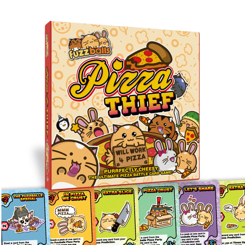 Pizza Thief Fun Card Game – Build the Perfect Pizza Party & Betray Your Friends | Fast-Paced Strategy Game for 3-6 Players, Ages 8+ | 48 Cards, Pizza Party Card & Timer Included