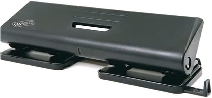 Rapesco PF75P0B1 75-P 4-Hole Punch, 16 Sheet Capacity, Black