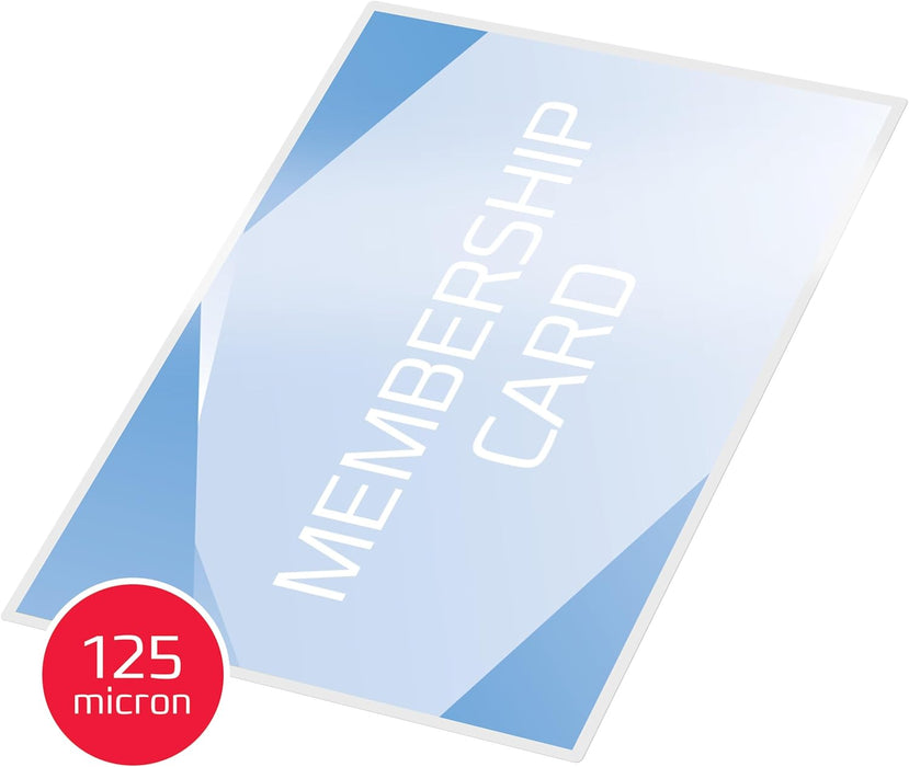 GBC 54x86mm 2x125 Micron Gloss Card Laminating Pouches, Pack of 100, 3740300