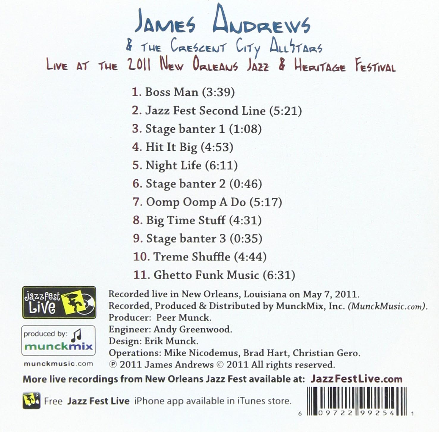 James Andrews - Live At Jazz Fest 2011
