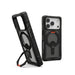 URBAN ARMOR GEAR UAG Designed for iPhone 17 Pro Case with Kickstand Plasma XTE - Compatible with MagSafe Transparent Military Grade Protective Cover, Black/Pop Orange