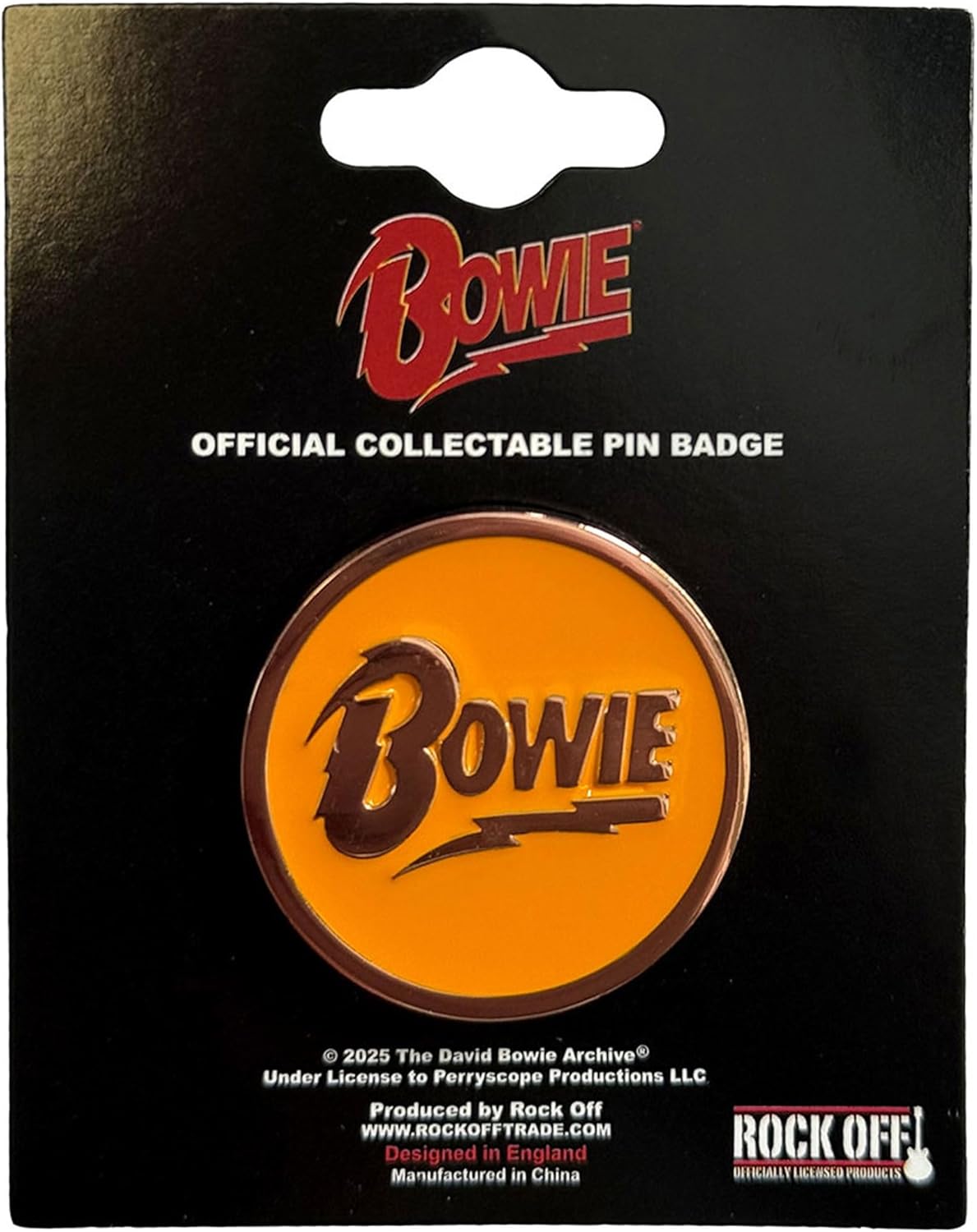 David Bowie: Rock Off - Circle Logo Pin Badge