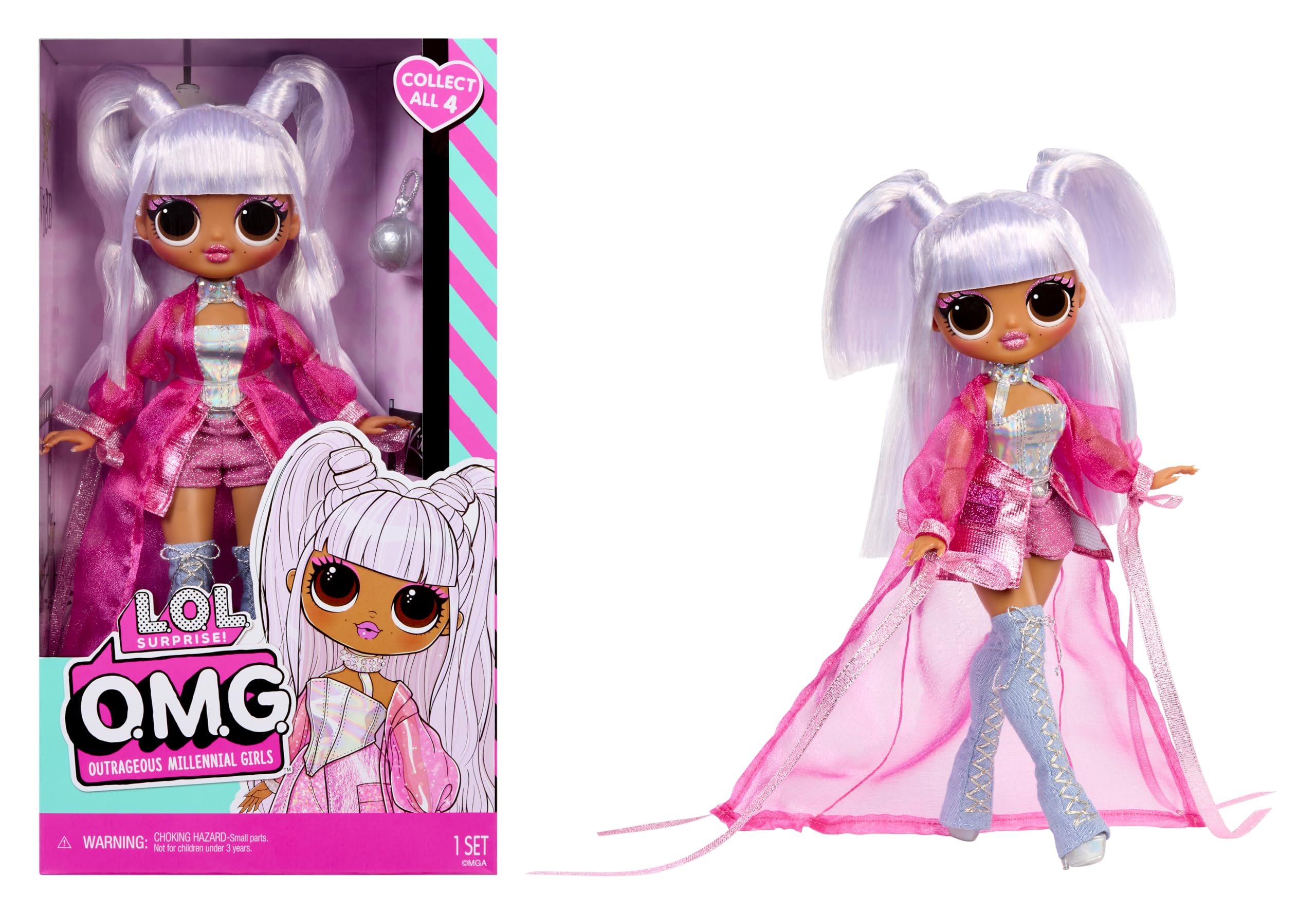 L.O.L. Surprise! OMG Doll - Kitty K - Includes 1 Fashion Doll, Comes with Fabulous Fashions, Collect All 4