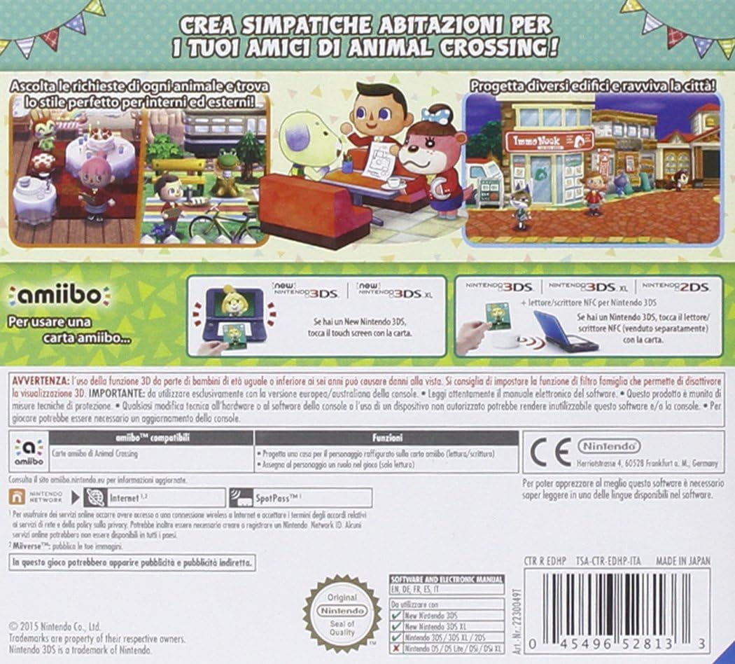 Animal Crossing: Happy Home Designer + Carta Amiibo - Nintendo 3DS