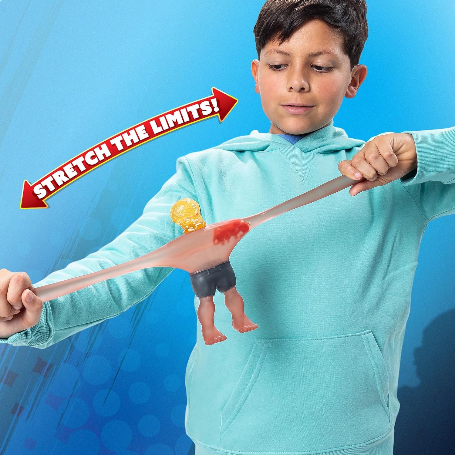 Stretch Armstrong Basic Fun X-Ray Core Figure – 7-Inch See-Through Stretchy Toy – Classic Transparent Action Figure for Ages 5+