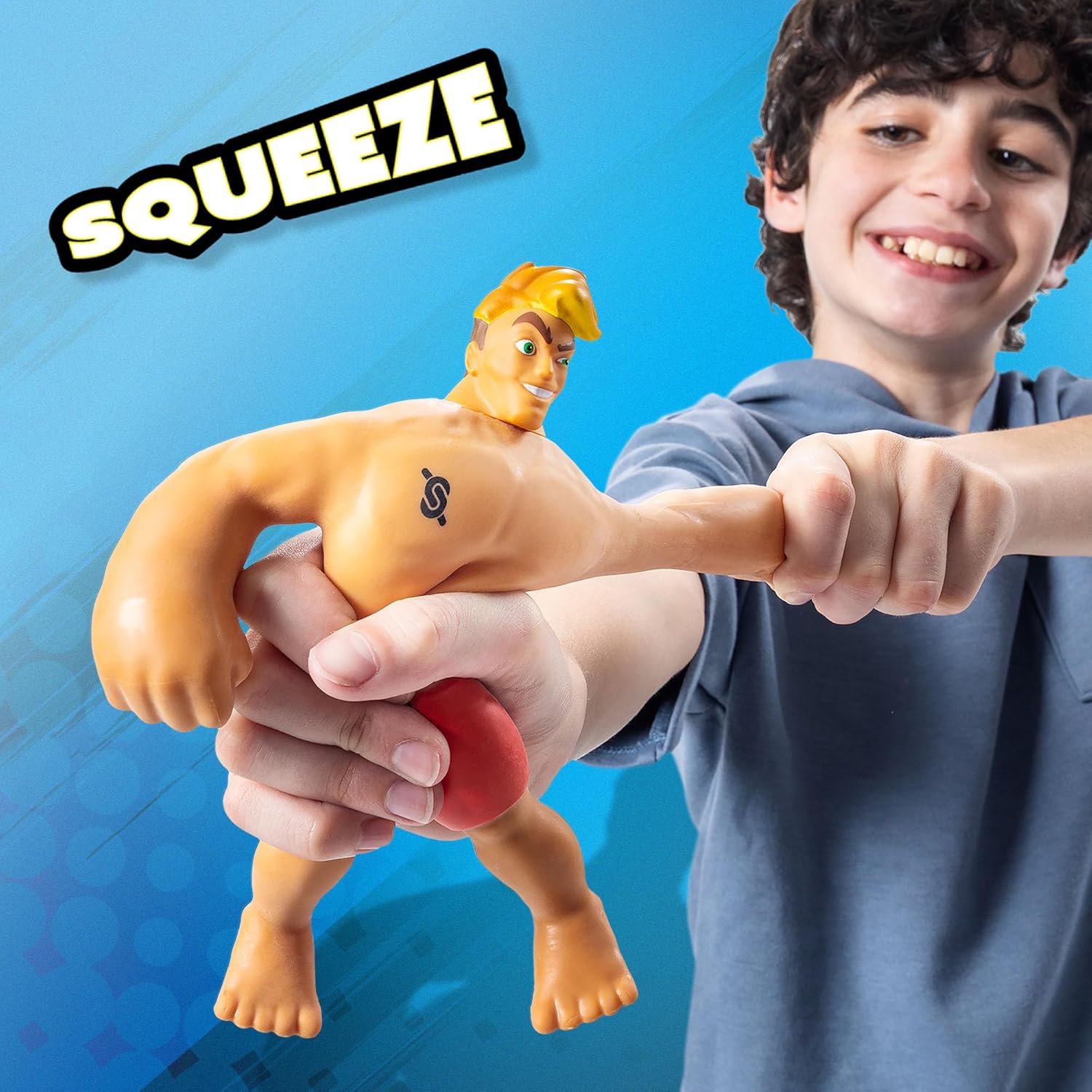 Stretch Armstrong Basic Fun Core Figure – 7-Inch Classic Stretchable Toy – Flexible & Durable Hero Figure for Ages 5+