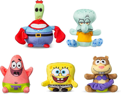 Micro Teenies – SpongeBob SquarePants Collector 5-Pack - Mr Krabs, Sandy, SpongeBob in Underpants