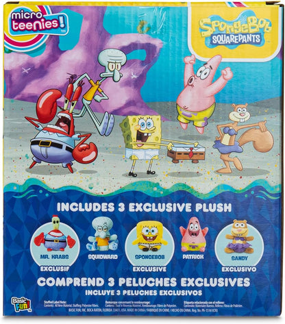 Micro Teenies – SpongeBob SquarePants Collector 5-Pack - Mr Krabs, Sandy, SpongeBob in Underpants