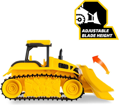 Basic Fun Tonka Mini Steel Classics Bulldozer – Steel Construction, Working Features, Realistic Lights & Sounds, Vibrant Yellow Design – Perfect for Kids 3+