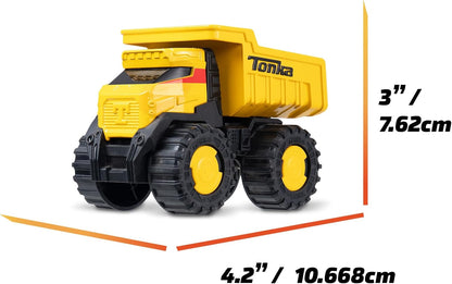 Basic Fun Tonka Steel Classics Titans Dump Truck – Stamped Steel Construction Toy with Working Dump Bed – Durable Outdoor Vehicle for Kids