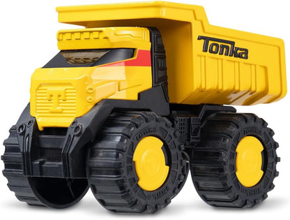 Basic Fun Tonka Steel Classics Titans Dump Truck – Stamped Steel Construction Toy with Working Dump Bed – Durable Outdoor Vehicle for Kids