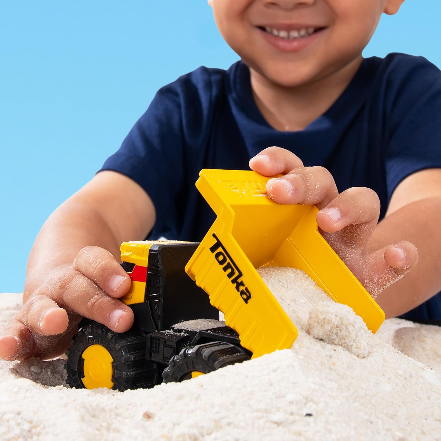 Basic Fun Tonka Steel Classics Titans Dump Truck – Stamped Steel Construction Toy with Working Dump Bed – Durable Outdoor Vehicle for Kids