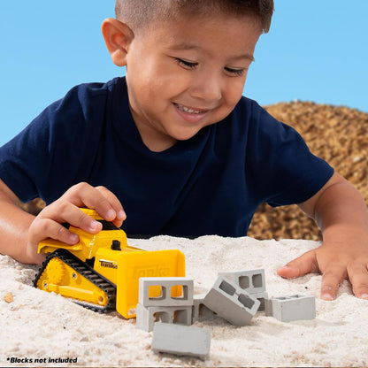 Basic Fun Tonka Steel Classics Titans Bulldozer – Stamped Steel Construction Vehicle with Moving Blade – Durable Outdoor Vehicle for Kids