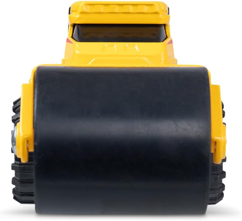 Basic Fun Tonka Steel Classics Titans Steam Roller – Stamped Steel Construction Vehicle with Working Compaction Drum – Durable Outdoor Toy for Kids
