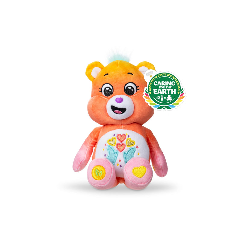 Basic Fun Care Bears Thankful Heart Bear 35 cm Plush – Sparkly Glittery Heart Belly Badge – Soft Toy for Kids & Collectors for Ages 3+