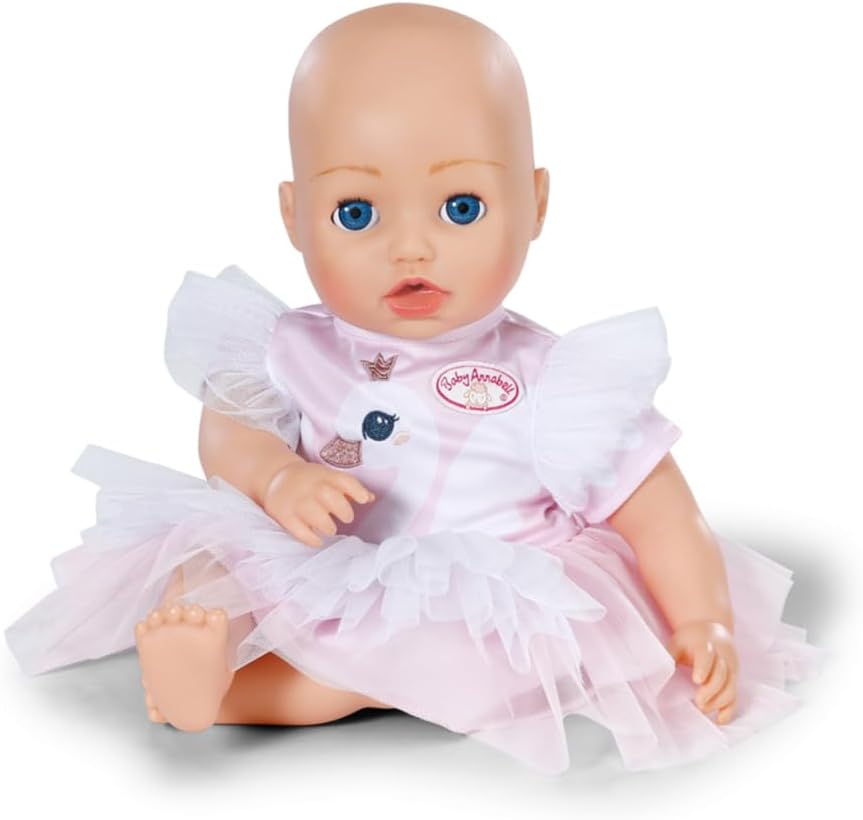 Baby Annabell Swan Dress, Beautiful Outfit for 43cm Dolls, 711040 Zapf Creation