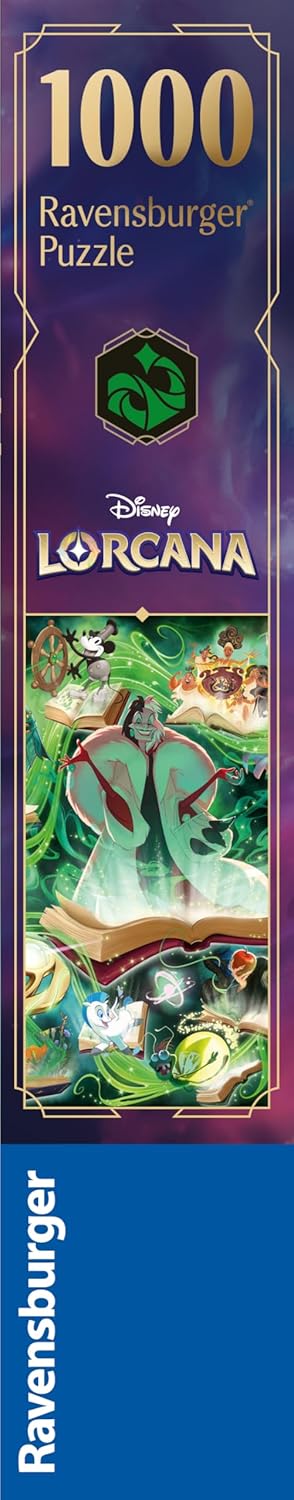 Ravensburger Disney Lorcana Glimmers of the Realm: Emerald 1000 piece Jigsaw Puzzle for Adults and Kids Age 12 Years Up