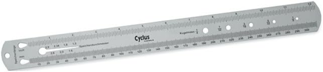 CYCLUS metal spokes ruler