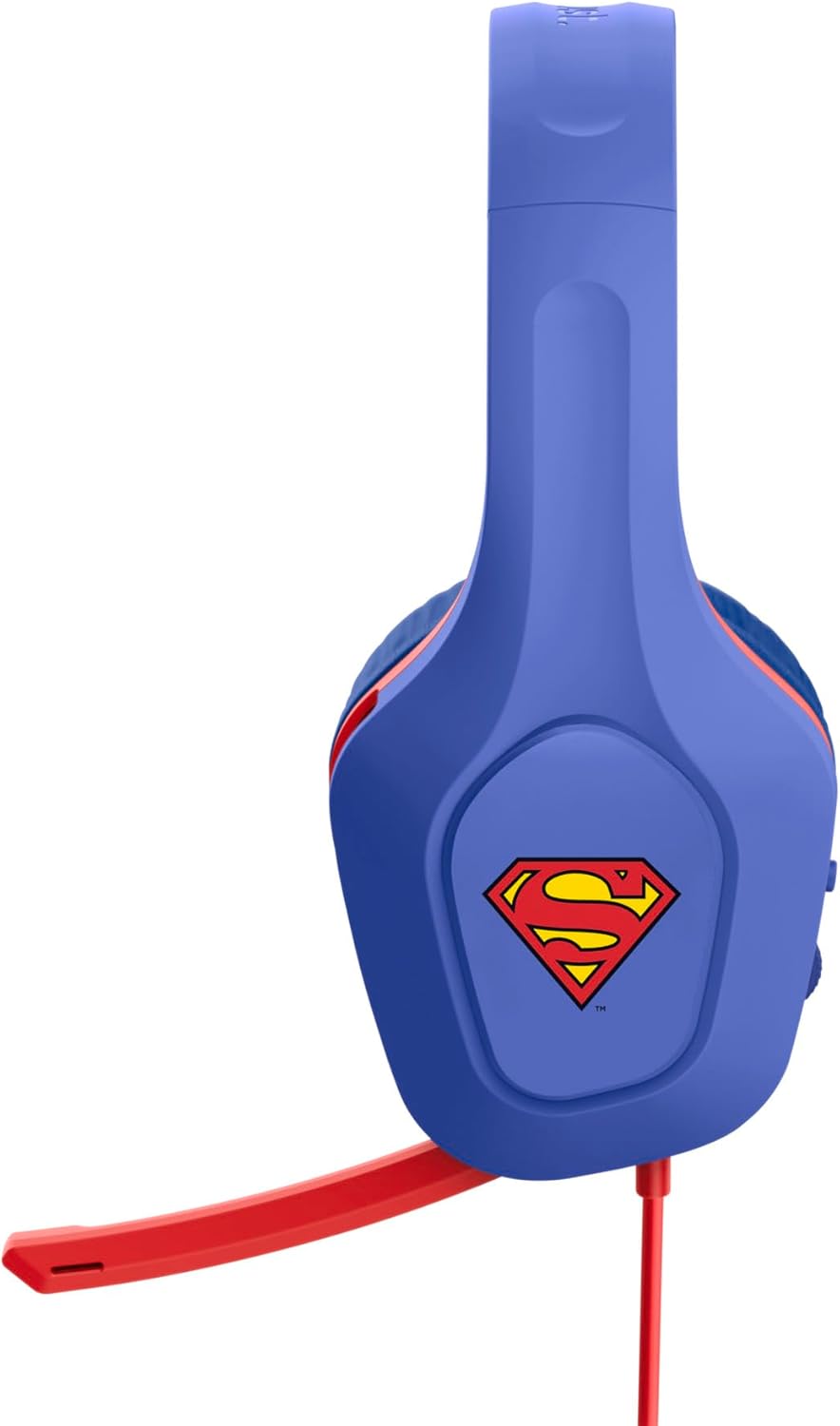 GXTrust 415SM Zirox Cuffie Gaming con Licenza Superman per PC Xbox PS4 PS5 Switch Mobile, Driver da 50mm, Jack Audio 3.5 mm, Cavo 1.2m, Cuffie con Microfono Leggere Over-Ear, Blu