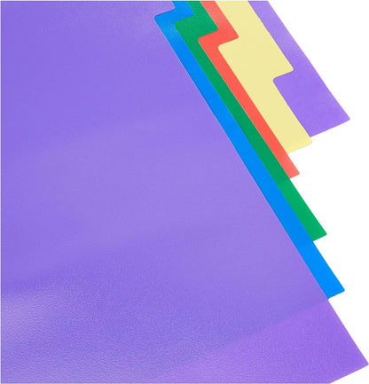 Concord Plastic Subject Dividers Polypropylene 120 Micron Europunched 6-Part A4 Assorted Ref 65889