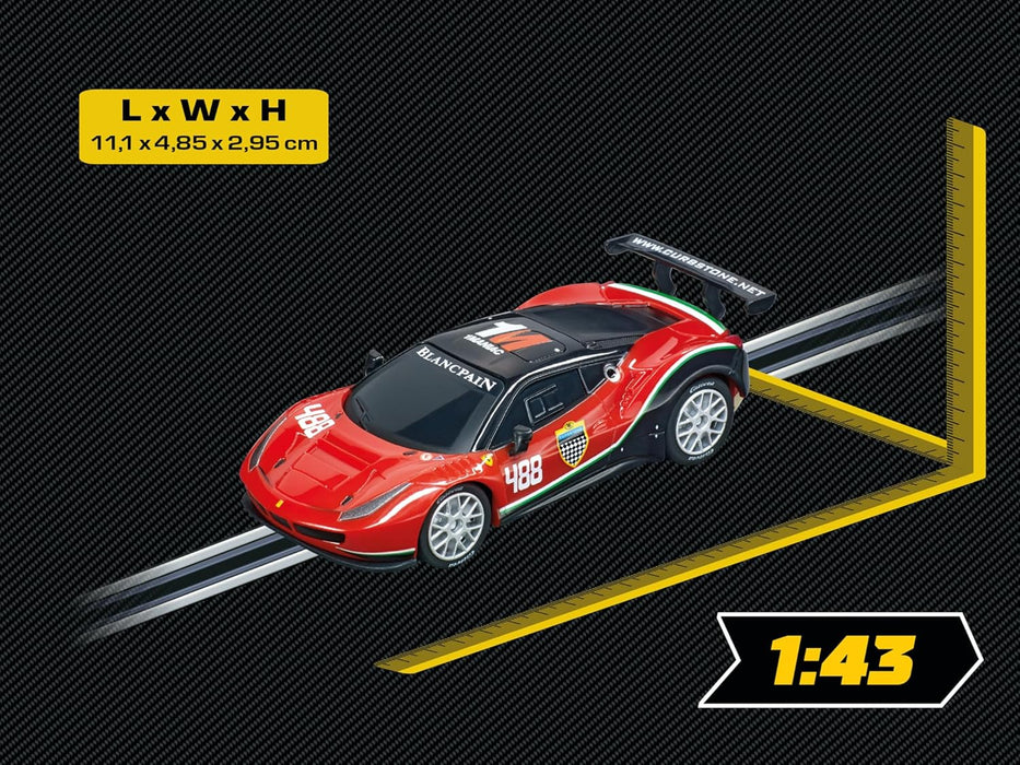 Carrera GO!!! Ferrari 488 GT3 AF Corse No.488 I Rennbahnen und lizensierte Slotcars | bis zu 2 Spieler | Für Jungs und Mädchen ab 6 Jahren & Erwachsene