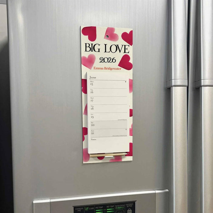 Carousel Worldwide, Emma Bridgewater Big Pink Hearts 2026 Week-To-View Magnetic Calendar