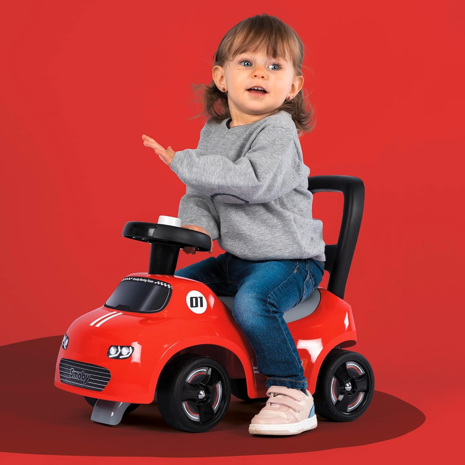 Smoby - Smoby  Loopauto Rood