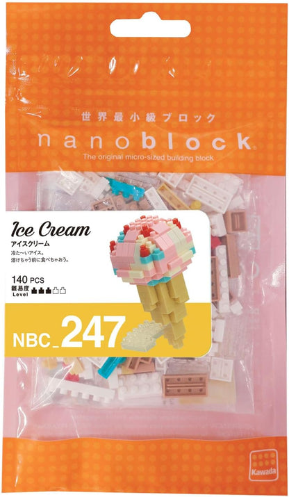 nanoblock NBC247 Ice Cream Toy, Multi-Colour